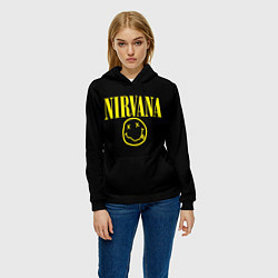 Толстовка-худи женская Nirvana Rock, цвет: 3D-черный — фото 2