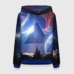 Толстовка-худи женская Pink Floyd: Space, цвет: 3D-синий