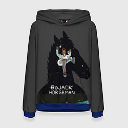 Толстовка-худи женская Bojack Horseman, цвет: 3D-синий