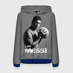 Толстовка-худи женская Leo Messi, цвет: 3D-синий