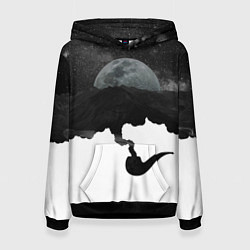 Толстовка-худи женская Космос, цвет: 3D-черный