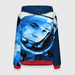 Толстовка-худи женская Gagarin Art, цвет: 3D-красный