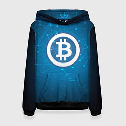 Женская толстовка Bitcoin Blue