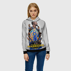 Толстовка-худи женская Golden State Warriors 9, цвет: 3D-черный — фото 2