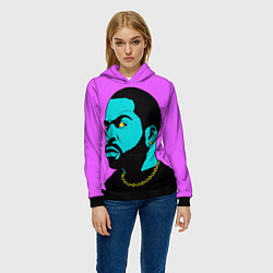 Толстовка-худи женская Ice Cube: Neon colour, цвет: 3D-черный — фото 2