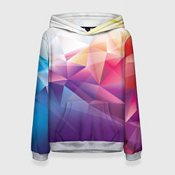 Толстовка-худи женская Абстракция, цвет: 3D-меланж