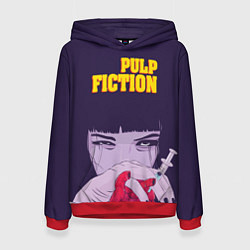 Толстовка-худи женская Pulp Fiction: Dope Heart, цвет: 3D-красный