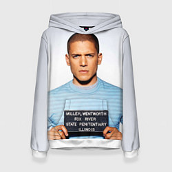 Толстовка-худи женская Prison Break: Michael Scofield цвета 3D-белый — фото 1