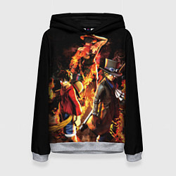 Толстовка-худи женская Ван-Пис, цвет: 3D-меланж