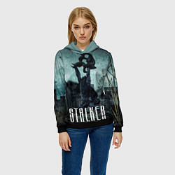 Толстовка-худи женская STALKER: Pripyat, цвет: 3D-черный — фото 2