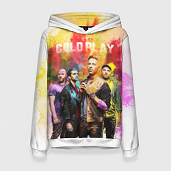 Толстовка-худи женская Coldplay цвета 3D-белый — фото 1