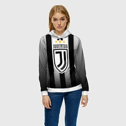 Толстовка-худи женская Juventus FC: New logo, цвет: 3D-белый — фото 2