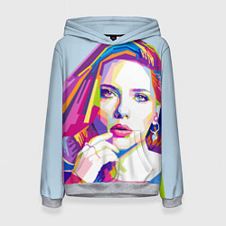 Толстовка-худи женская Scarlett Johansson, цвет: 3D-меланж