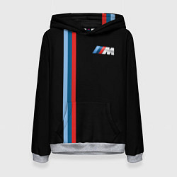Толстовка-худи женская BMW BLACK COLLECTION БМВ, цвет: 3D-меланж