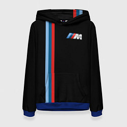 Толстовка-худи женская BMW BLACK COLLECTION БМВ, цвет: 3D-синий