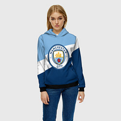 Толстовка-худи женская FC Manchester City: Colors, цвет: 3D-черный — фото 2