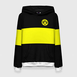 Толстовка-худи женская Borussia 2018 Black and Yellow, цвет: 3D-белый