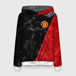 Толстовка-худи женская FC Manchester United: Abstract, цвет: 3D-белый