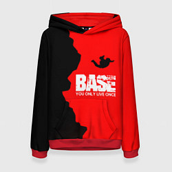 Толстовка-худи женская Base Jumping: B&R, цвет: 3D-красный
