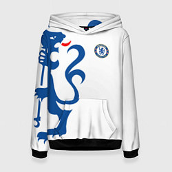 Толстовка-худи женская FC Chelsea: White Lion, цвет: 3D-черный