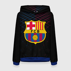Толстовка-худи женская FC Barcelona Lines, цвет: 3D-синий