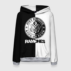 Толстовка-худи женская Ramones B&W, цвет: 3D-меланж