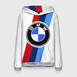 Толстовка-худи женская BMW M: White Sport, цвет: 3D-меланж