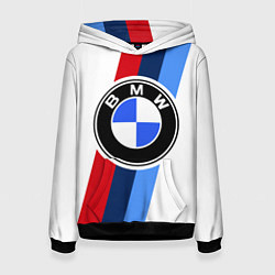 Толстовка-худи женская BMW M: White Sport, цвет: 3D-черный