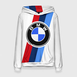 Толстовка-худи женская BMW M: White Sport, цвет: 3D-белый