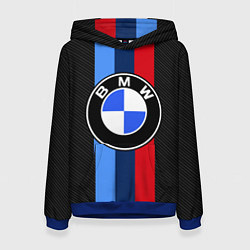 Толстовка-худи женская BMW SPORT, цвет: 3D-синий