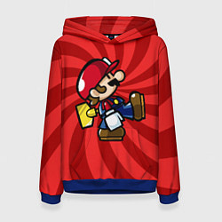 Толстовка-худи женская Super Mario: Red Illusion, цвет: 3D-синий