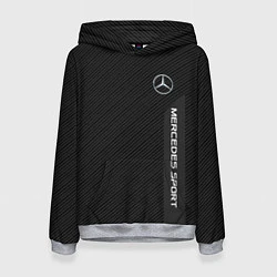 Толстовка-худи женская Mercedes AMG: Sport Line, цвет: 3D-меланж