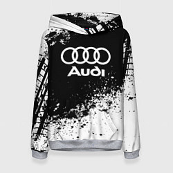 Толстовка-худи женская Audi: Black Spray, цвет: 3D-меланж