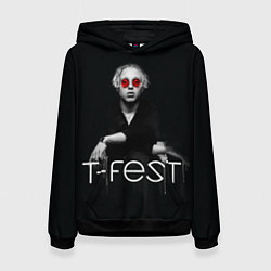 Толстовка-худи женская T-Fest: Black Style, цвет: 3D-черный
