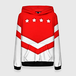 Толстовка-худи женская Звезды Спартака, цвет: 3D-черный