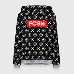 Толстовка-худи женская FCSM Supreme, цвет: 3D-меланж