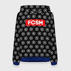 Толстовка-худи женская FCSM Supreme, цвет: 3D-синий