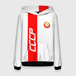 Толстовка-худи женская СССР: White Collection, цвет: 3D-черный