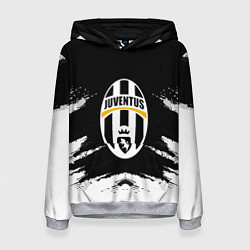 Толстовка-худи женская FC Juventus, цвет: 3D-меланж