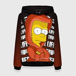 Женская толстовка Bart: Thug Life