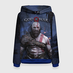 Толстовка-худи женская God of War: Kratos, цвет: 3D-синий