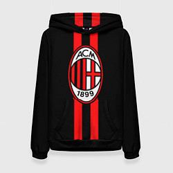 Толстовка-худи женская AC Milan 1899, цвет: 3D-черный