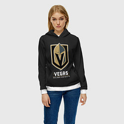 Толстовка-худи женская Vegas: Golden Knights, цвет: 3D-белый — фото 2