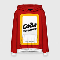 Толстовка-худи женская Сода пищевая, цвет: 3D-белый