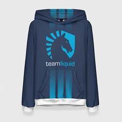 Толстовка-худи женская Team Liquid: Lines E-Sport, цвет: 3D-белый