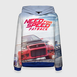Толстовка-худи женская Need for Speed: Payback, цвет: 3D-синий