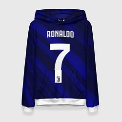 Толстовка-худи женская Ronaldo 7: Blue Sport, цвет: 3D-белый