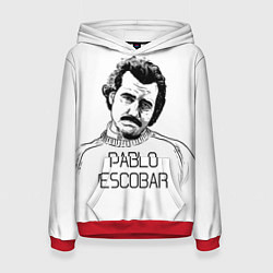 Толстовка-худи женская Pablo Escobar, цвет: 3D-красный