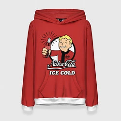 Толстовка-худи женская Nuka Cola: Ice Cold, цвет: 3D-белый