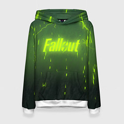 Толстовка-худи женская Fallout: Radiation Storm, цвет: 3D-белый
